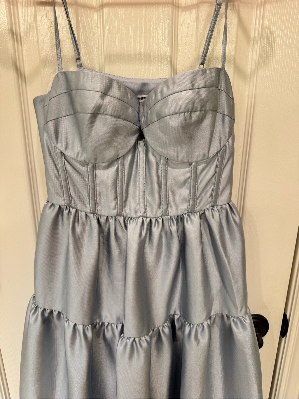 Maison Amory The Windsor Maxi Dress In Ash Blue — image 5 of 8